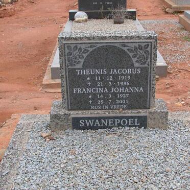 SWANEPOEL Theunis Jacobus 1919-1996 &amp; Francina Johanna 1927-2001