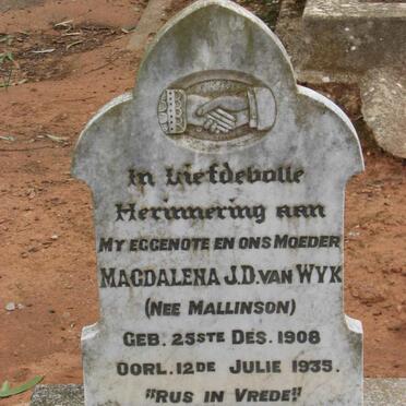 WYK Magdalena J.D., van nee MALLINSON 1908-1935