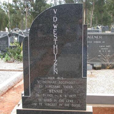 WESTHUIZEN Bennie, v.d. 1921-1977