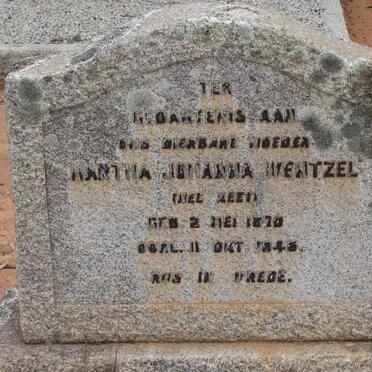 WENTZEL Martha Johanna nee KEET 1870-1945