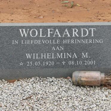 WOLFAARDT Wilhelmina M. 1920-2001