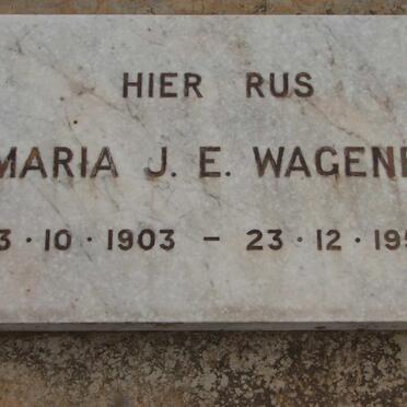 WAGENER Maria J.E. 1903-1952
