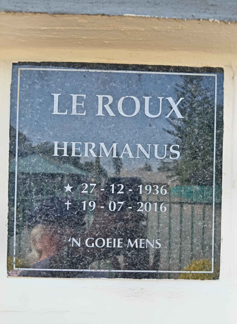 ROUX Hermanus, le 1936-2016