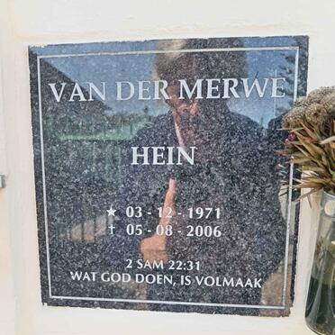MERWE Hein, van der 1971-2006