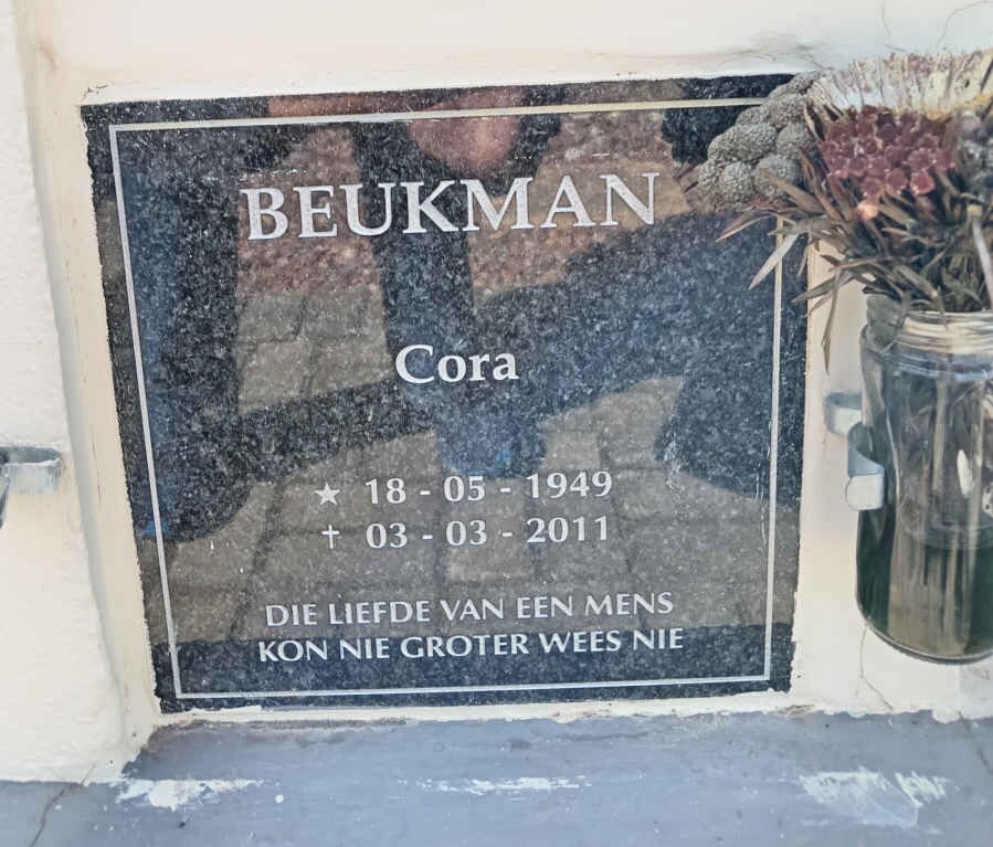 BEUKMAN Cora 1949-2011
