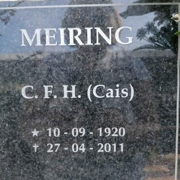 MEIRING C.F.H. 1920-2011