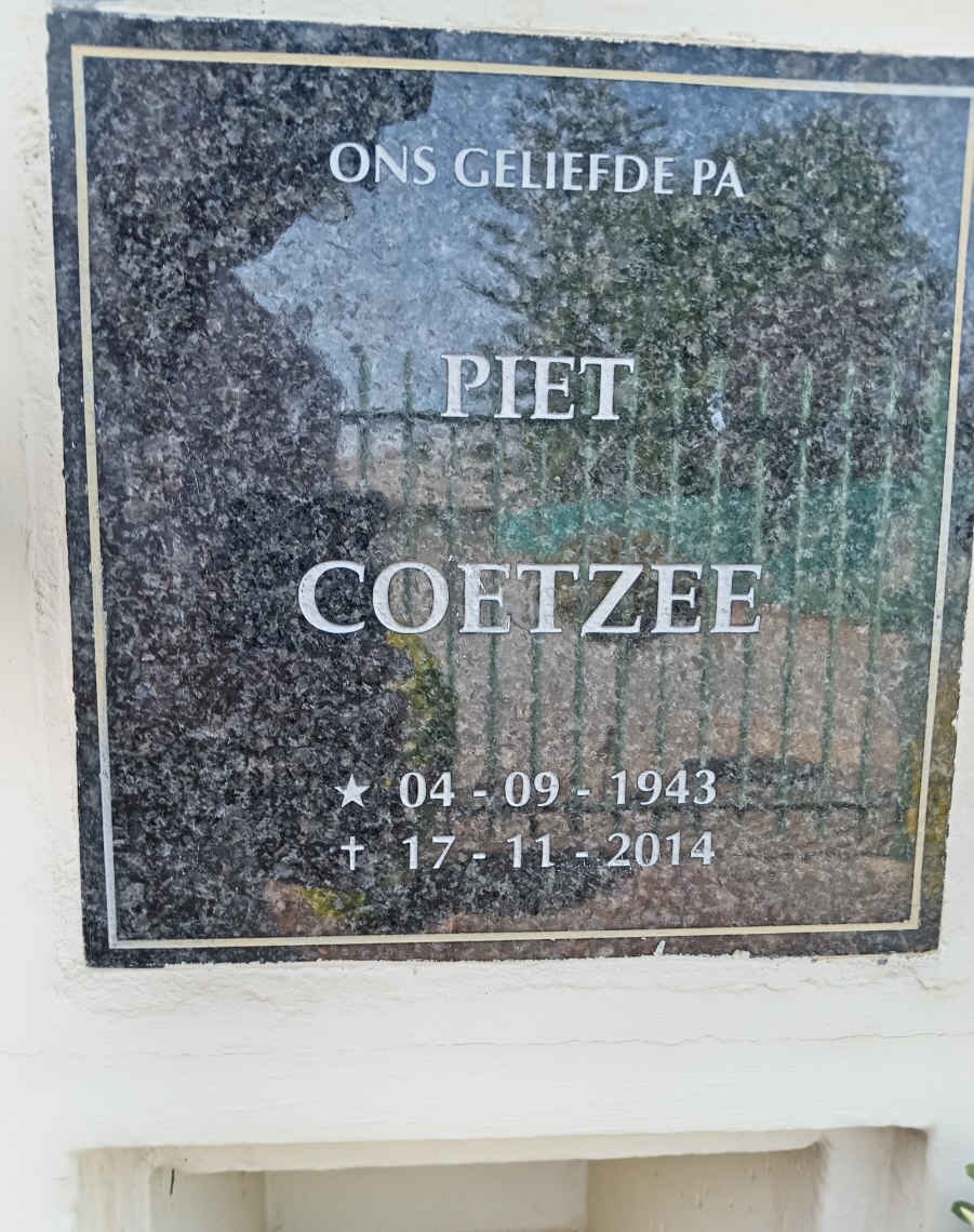 COETZEE Piet 1943-2014