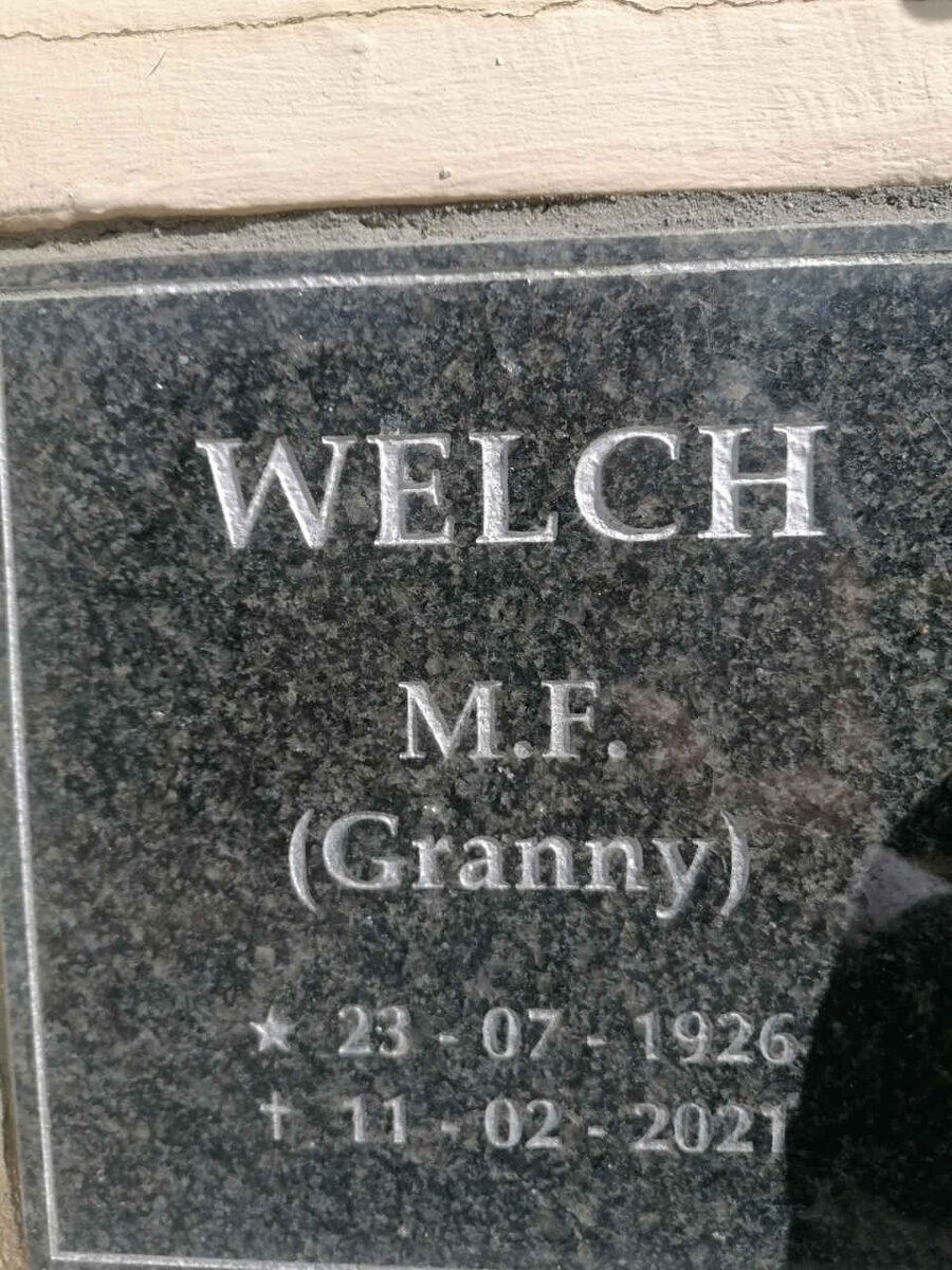 WELCH M.F. 1926-2021