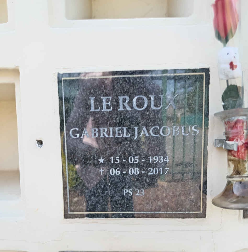 ROUX Gabriel Jacobus, le 1934-2017