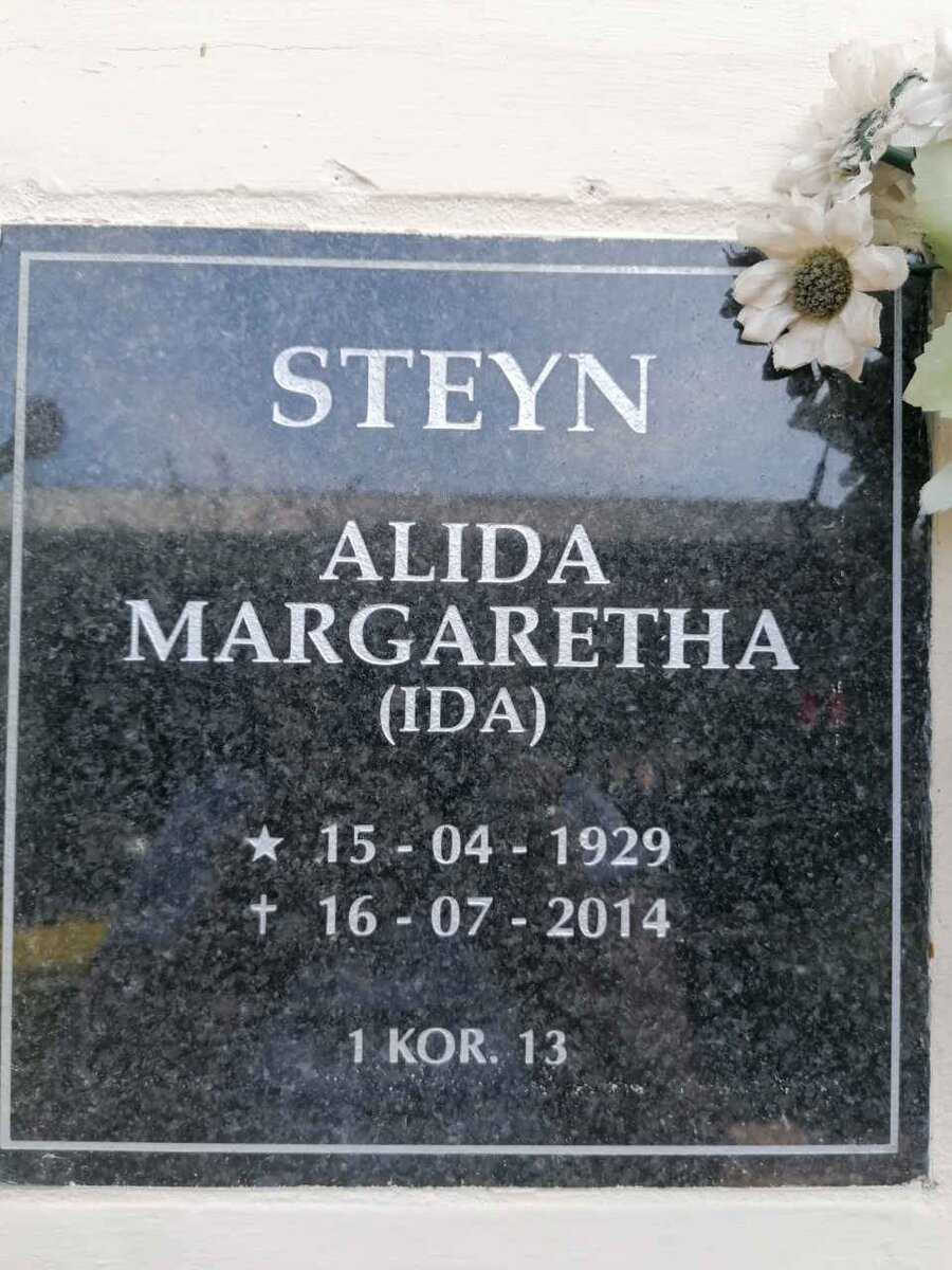 STEYN Alida Margaretha 1929-2014