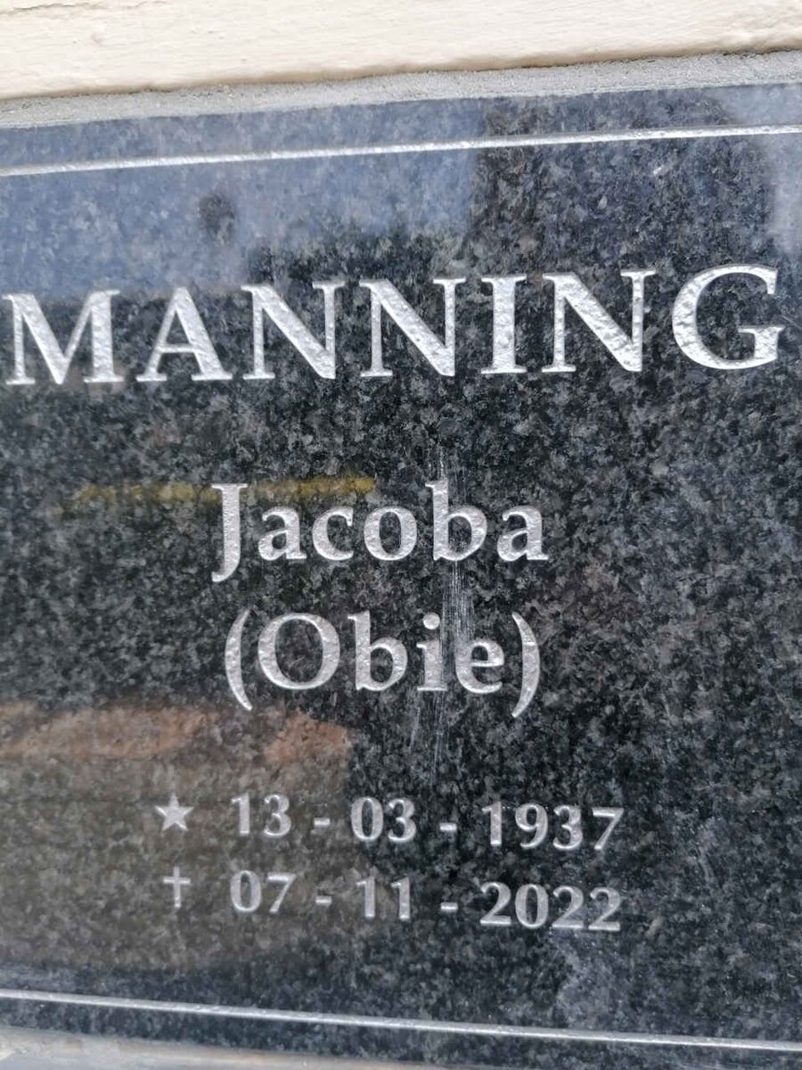 MANNING Jacoba 1937-2022