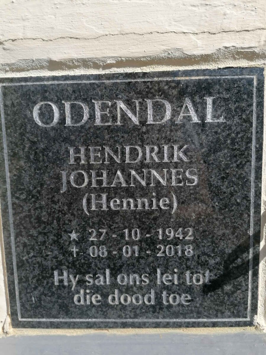 ODENDAL Hendrik Johannes