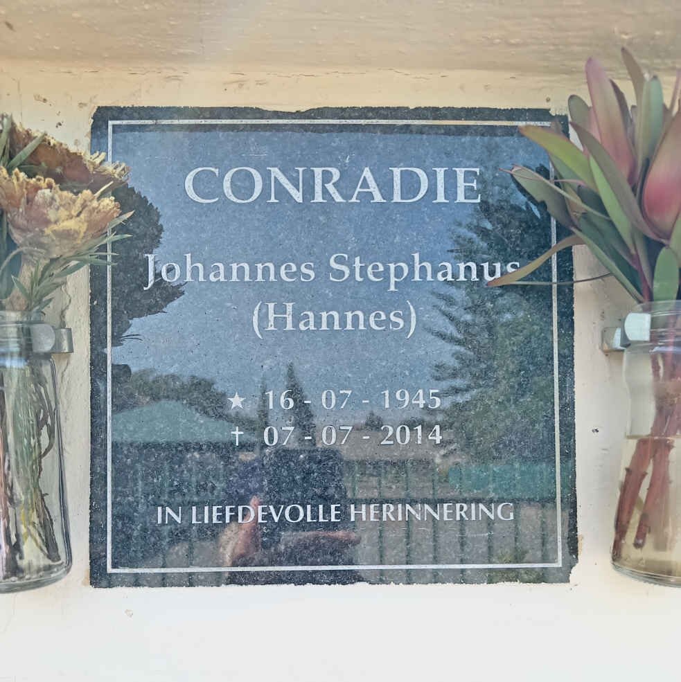 CONRADIE Johannes Stephanus 1945-2014