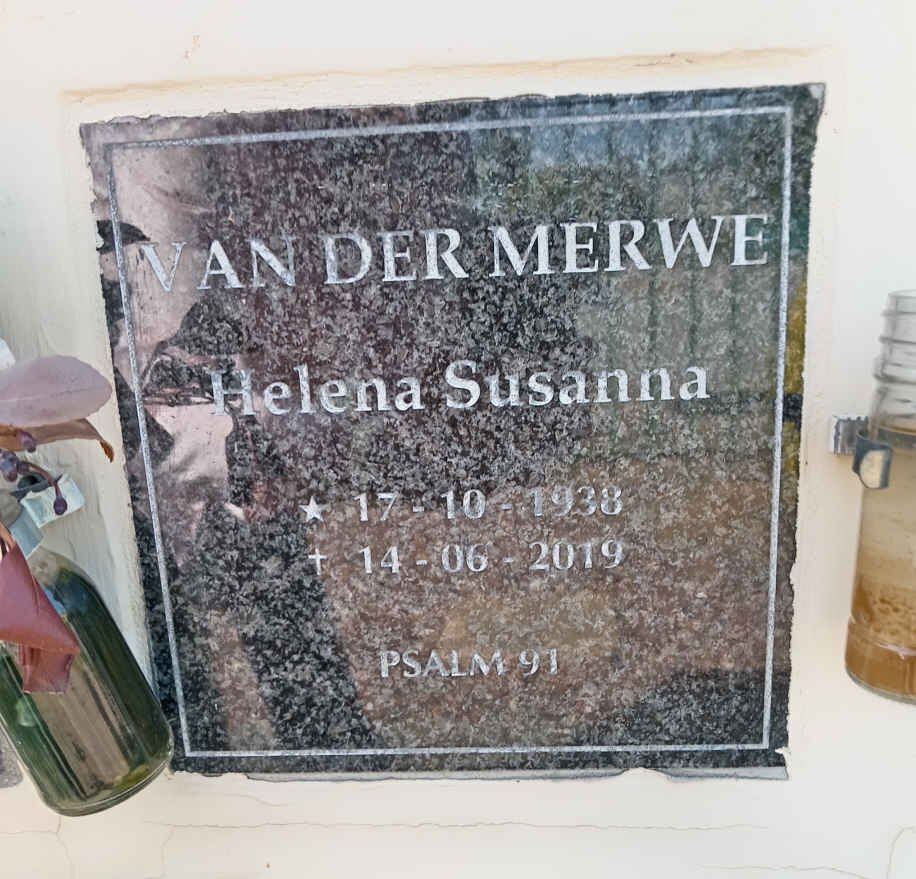 MERWE Helene Susanna, van der 1938-2019