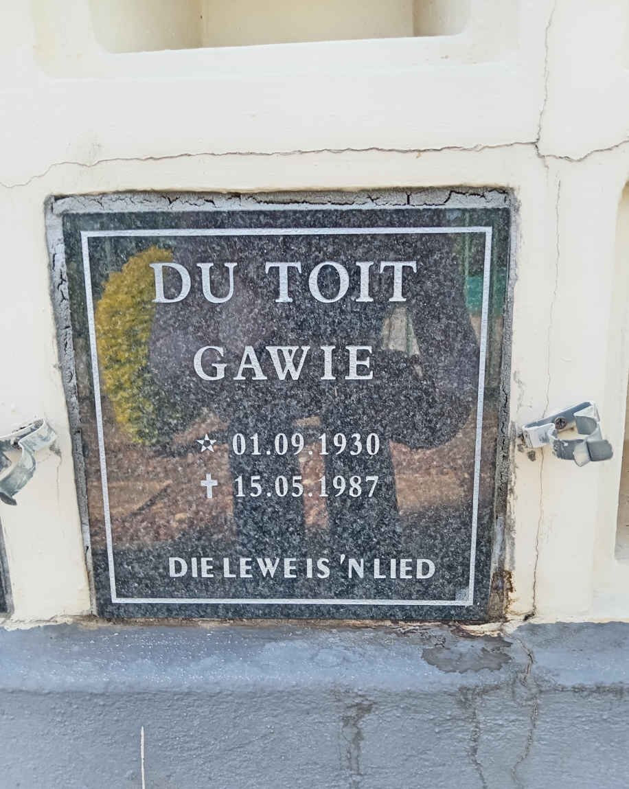 TOIT Gawie, du 1930-1987