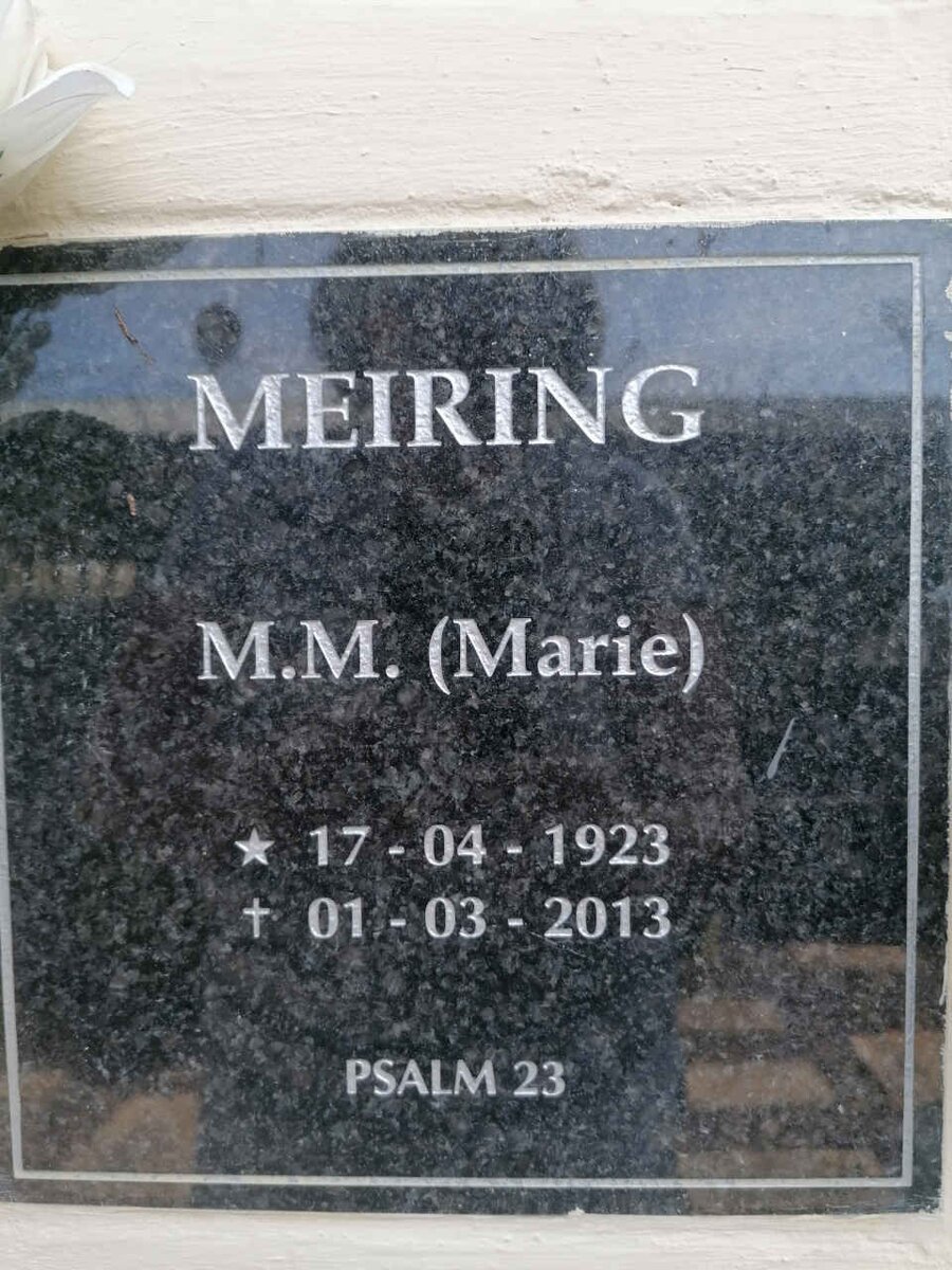 MEIRING M.M 1923-2013