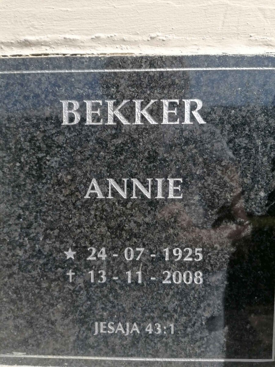 BEKKER Annie 1925-2008