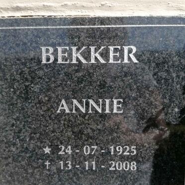 BEKKER Annie 1925-2008