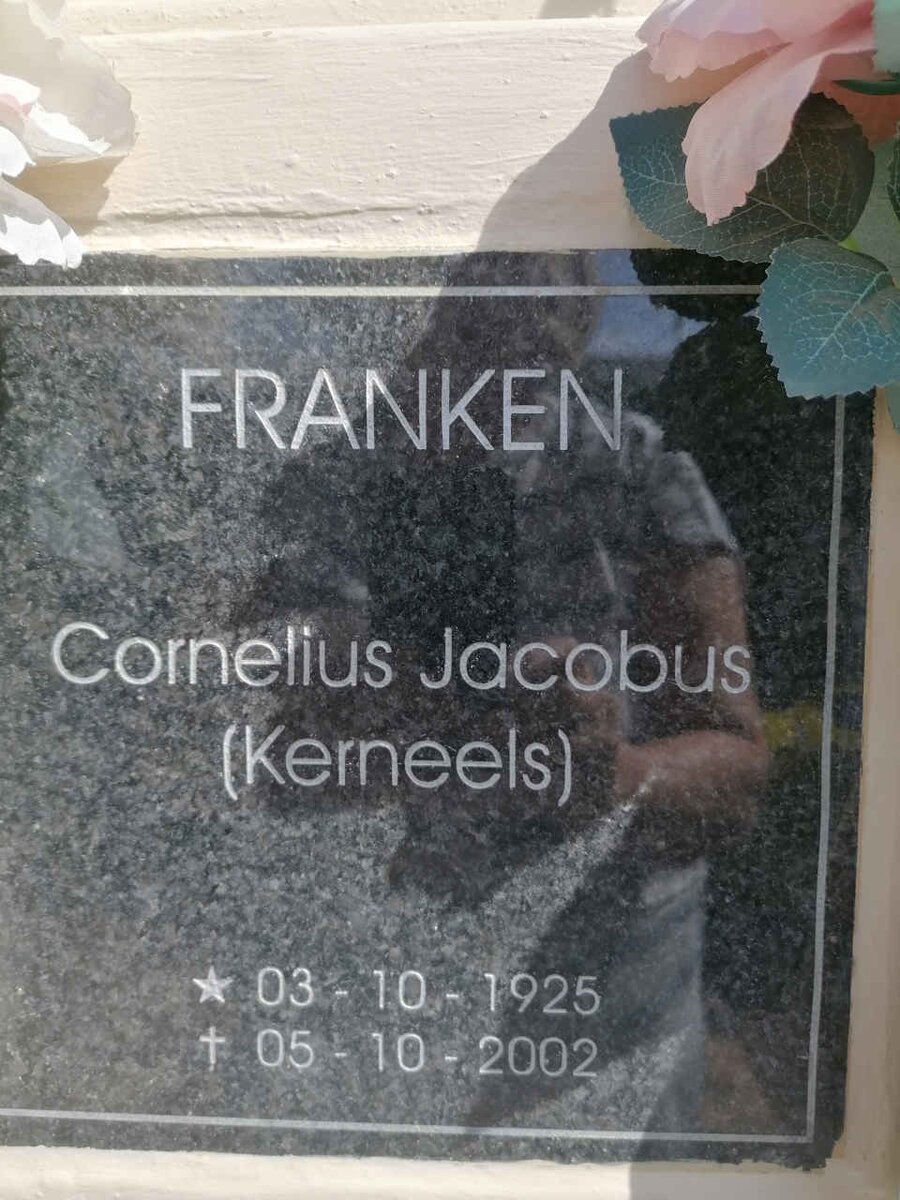 FRANKEN Cornelius Jacobus 1925-2002