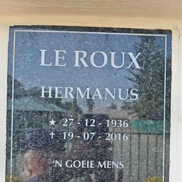 ROUX Hermanus, le 1936-2016