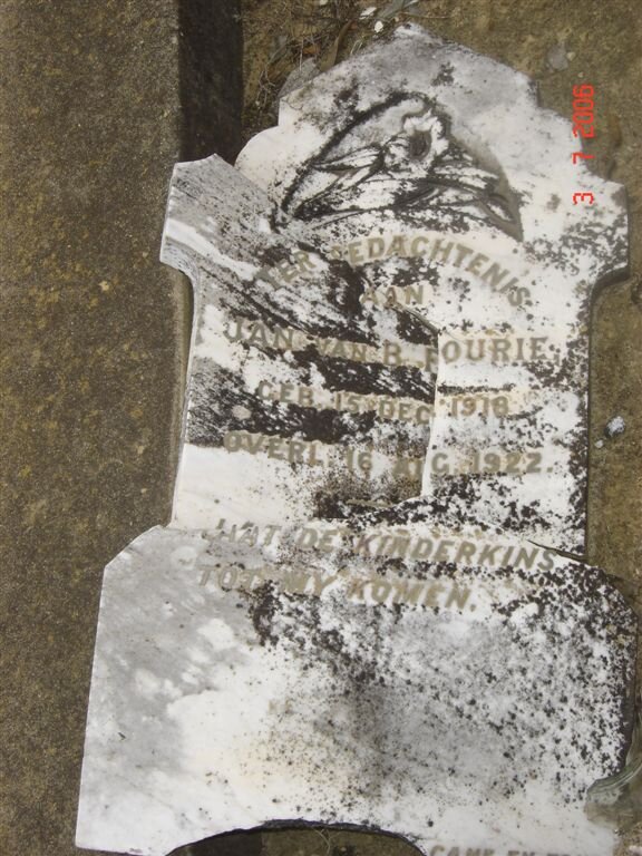 FOURIE Jan van B. 1918-1922