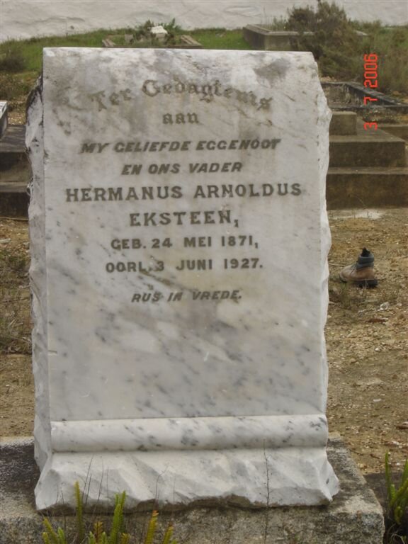 EKSTEEN Hermanus Arnoldus 1871-1927