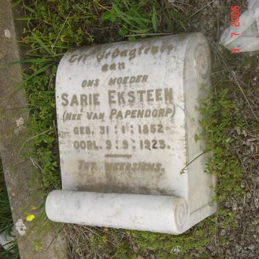 EKSTEEN Sarie nee PAPENDORP 1852-1923