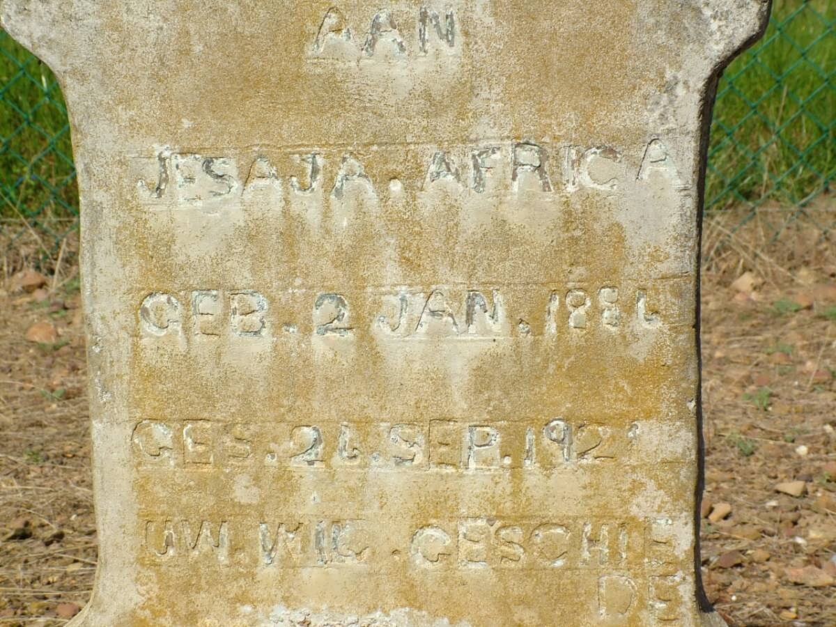 AFRICA Jesaja 1886-1921