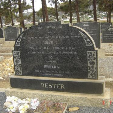 BESTER Willie J. 1895-1963 &amp; Hester A. 1909-2003
