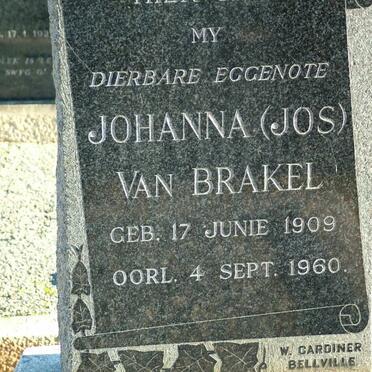 BRAKEL Johanna, van 1909-1960