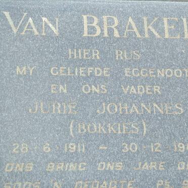BRAKEL Jurie Johannes, van 1911-1966