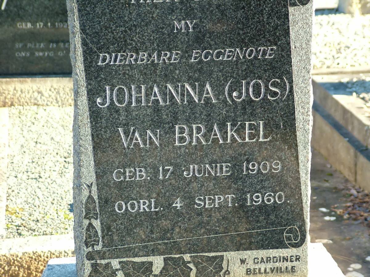 BRAKEL Johanna, van 1909-1960