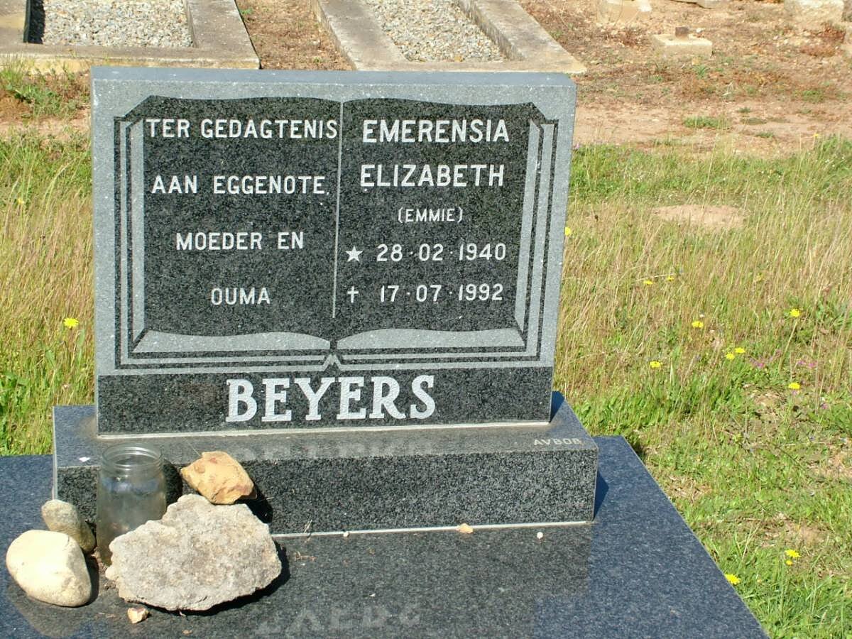 BEYERS Emerensia Elizabeth 1940-1992