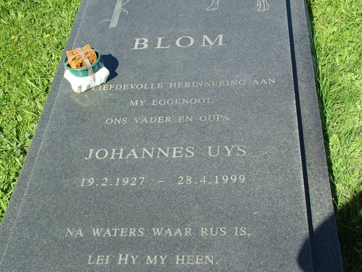 BLOM Johannes Uys 1927-1999