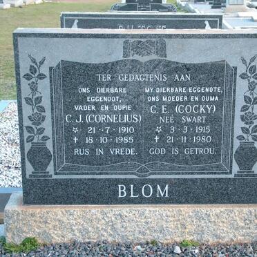 BLOM C.J. 1910-1985 &amp; C.E. SWART 1915-1980