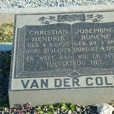 COLFF Christian Hendrik, van der 1905-1978 &amp; Josephine Honene 1916-1993