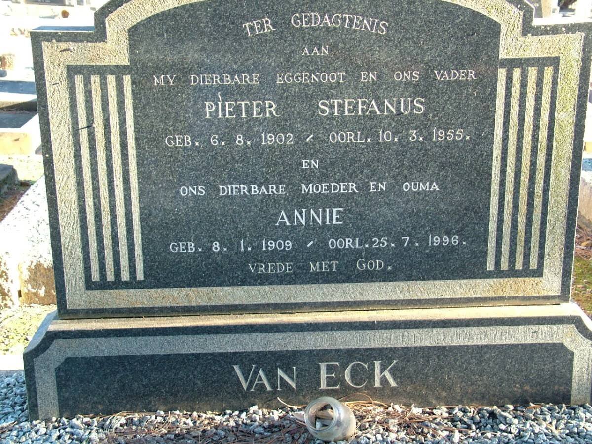 ECK Pieter Stefanus, van 1902-1955 &amp; Annie 1909-1996