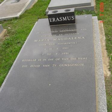 ERASMUS Maria Magdalena nee VAN NOORDWYK 1911-1991