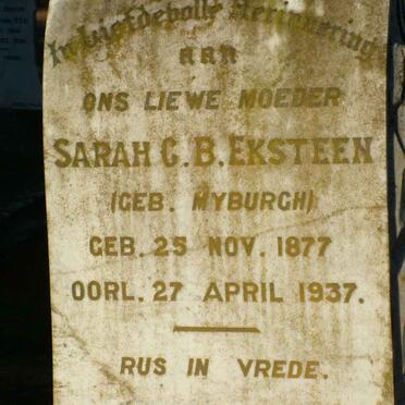 EKSTEEN Sarah C.B. nee MYBURGH 1877-1937