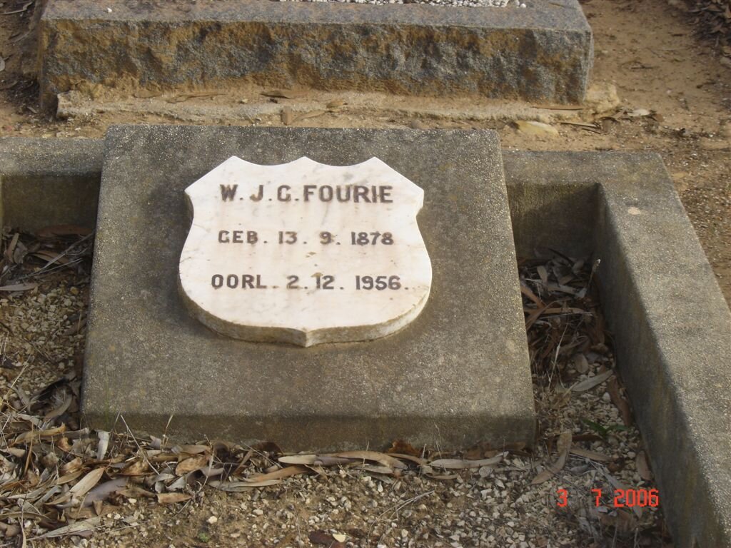 FOURIE W.J.G. 1878-1956