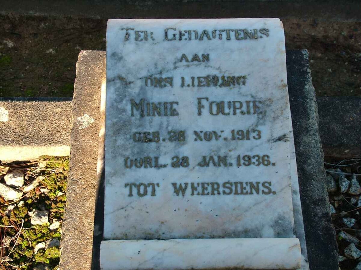 FOURIE Minie 1913-1936