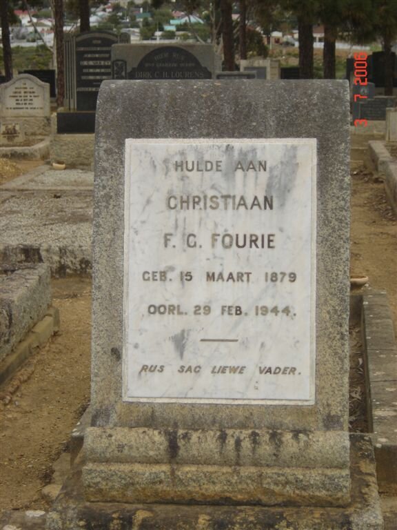FOURIE Christiaan F.G. 1879-1944