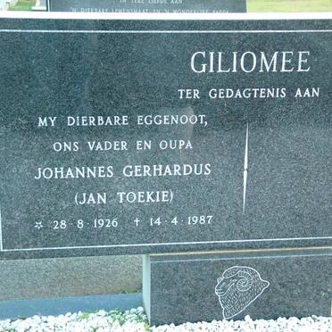 GILIOMEE Johannes Gerhardus 1926-1987