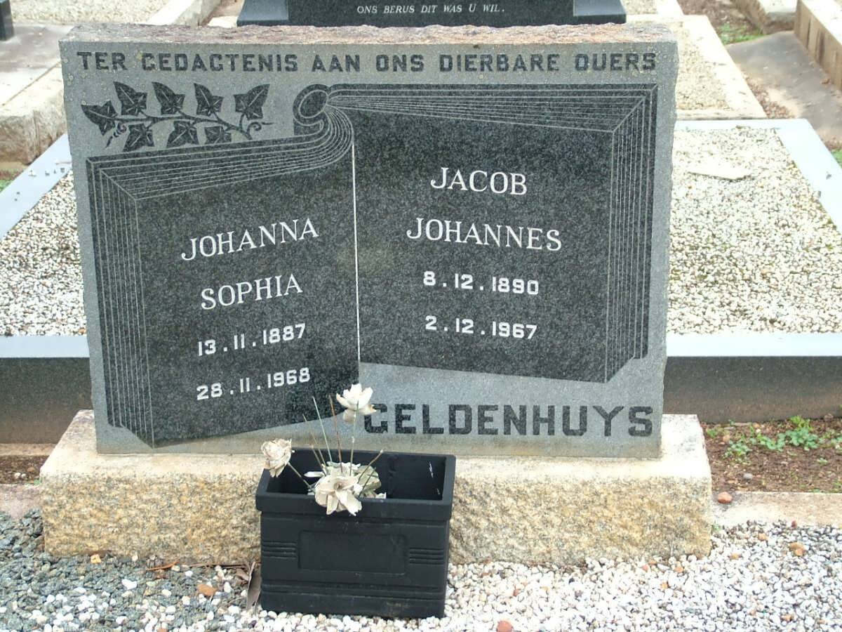 GELDENHUYS Jacob Johannes 1890-1967 &amp; Johanna Sophia 1887-1968