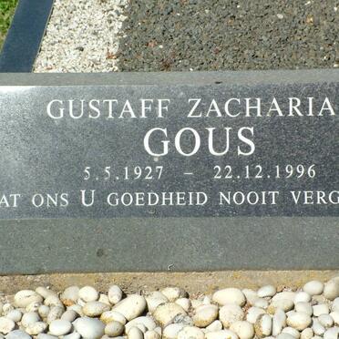 GOUS Gustaff Zacharias 1927-1996