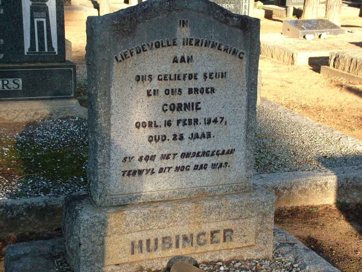 HUBINGER Cornie -1947