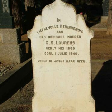 LOURENS C.S. 1869-1940