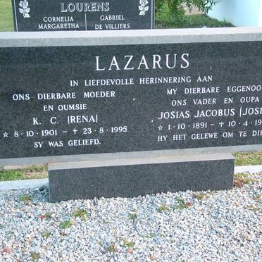 LAZARUS Josias Jacobus 1891-1983 &amp; K.C. 1901-1995