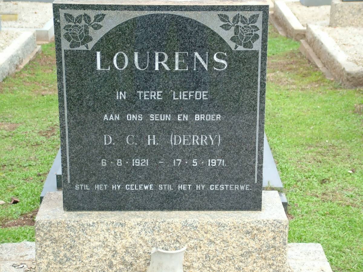LOURENS D.C.H. 1921-1971
