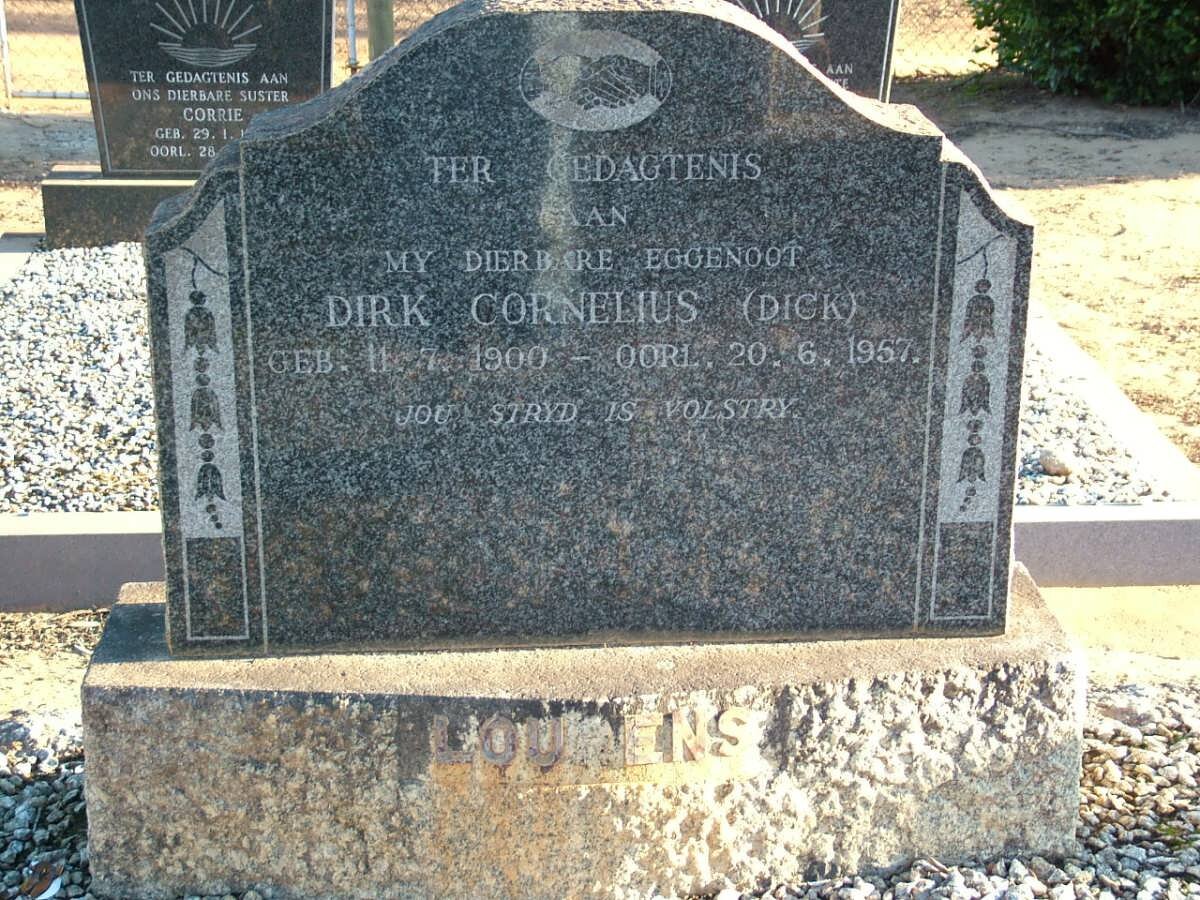 LOURENS Dirk Cornelius 1900-1957